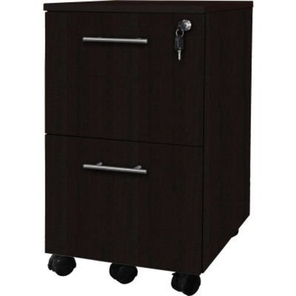 Safco Safco® Medina Series File-File Mobile Pedestal Mocha MNFFLDC